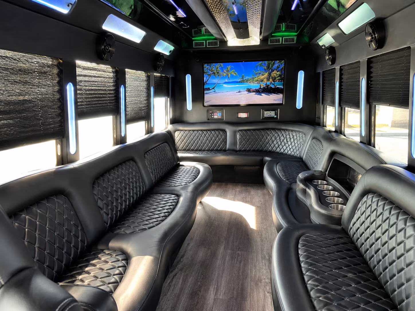 20 Passenger Party Bus Inside