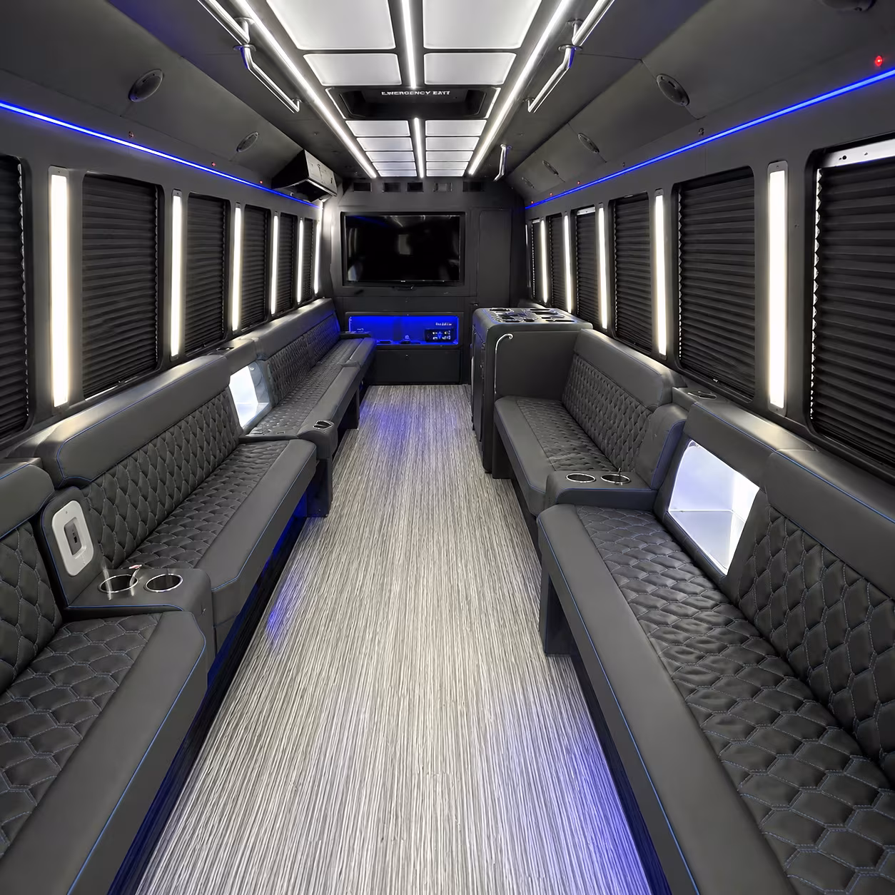 Escondido Bachelor & Bachelorette Transportation party bus interior