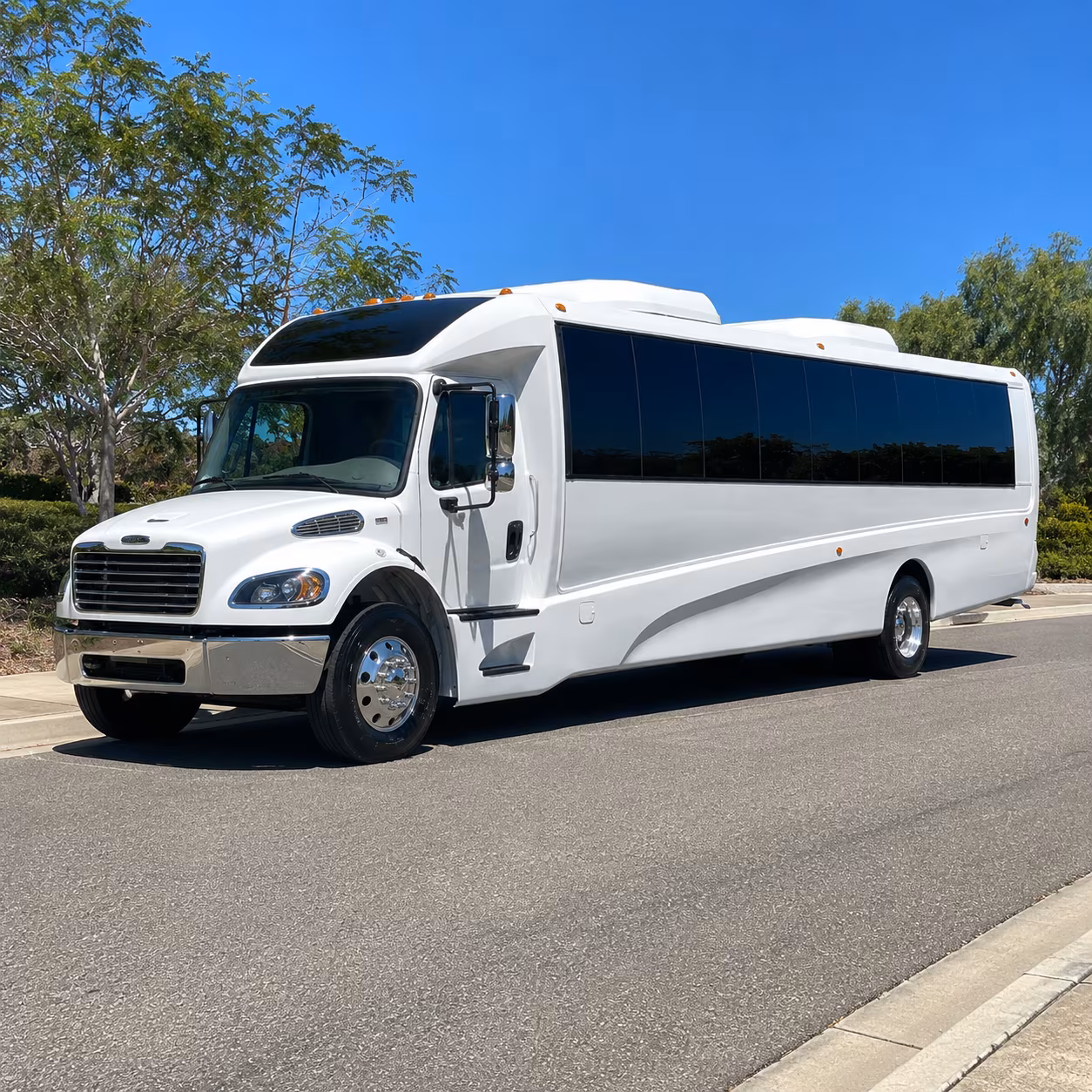 Escondido School Event Transportation party bus exterior