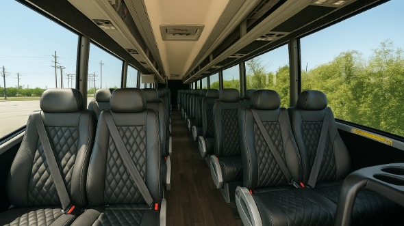 Interior of Charter Bus Company Escondido's 25 Passenger Minibus in Escondido