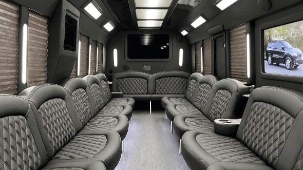 Interior of Escondido Party Bus Company's 25 Passenger Party Bus in Escondido