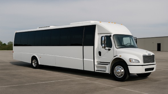 Exterior of Charter Bus Company Poway's 25 Passenger Party Bus in Poway