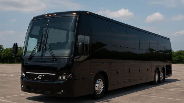 Exterior of Charter Bus Company Carlsbad's 40 Passenger Party Bus in Carlsbad