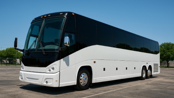 Exterior of Charter Bus Company San Marcos's 40 Passenger Party Bus in San Marcos