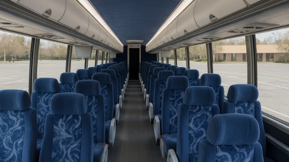 Interior of Charter Bus Company Escondido's 45 Passenger Charter Bus in Escondido