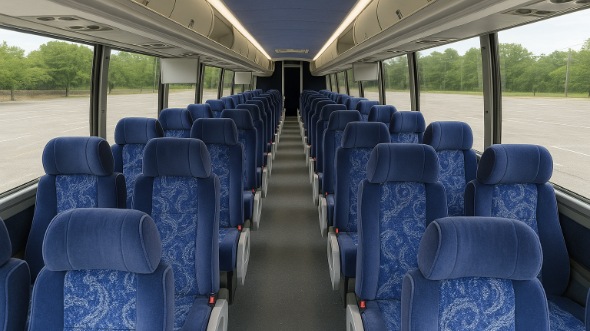Interior of Charter Bus Company Escondido's 46 Passenger Charter Bus in Escondido