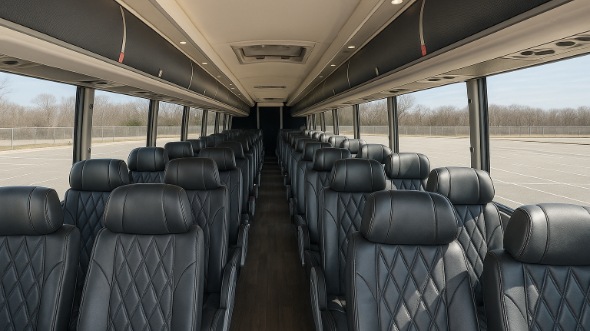 Interior of Charter Bus Company Escondido's 47 Passenger Charter Bus in Escondido