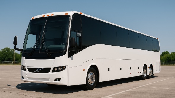 Exterior of Charter Bus Company Encinitas's 50 Passenger Party Bus in Encinitas