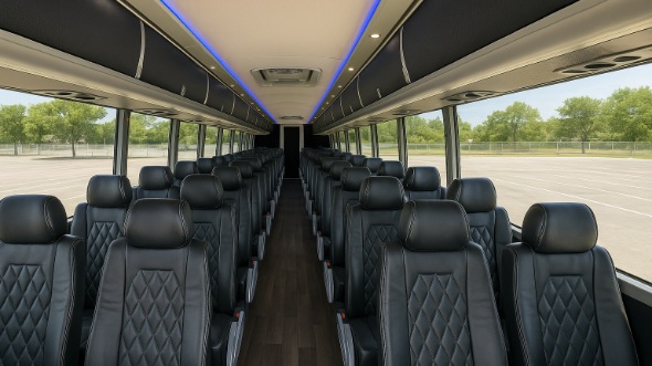 Interior of Charter Bus Company Escondido's 51 Passenger Charter Bus in Escondido