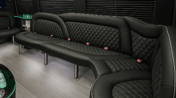 escondido 18 passenger party bus interior