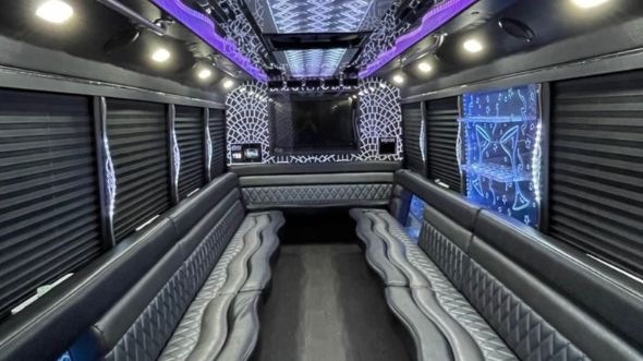 escondido 50 passenger party bus inside